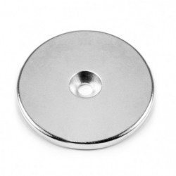 Neodymový magnet válec s dírou pro šroub se zápustnou hlavou pr.42 x 4 N 80 °C, VMM4-N35