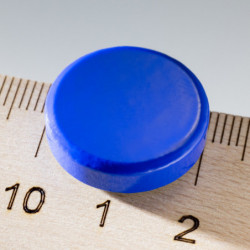 Barevný magnet kulatý pr.20x5 modrý