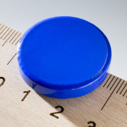 Barevný magnet kulatý pr.26x5 modrý