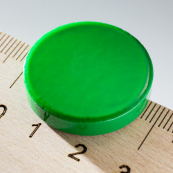 Barevný magnet kulatý pr.26x5 zelený