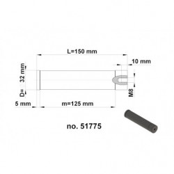 Magnetická tyč - NdFeB pr.30, l_150 mm