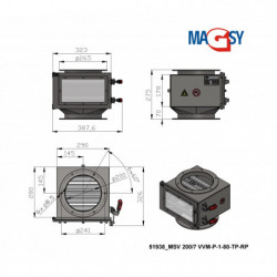 Magnetický separátor výsuvný MSV 200/7 VVM-P-1-80-TP-RP
