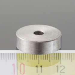 Magnetická čočka pr. 20 x výška 6 mm, vnitřní díra pro šroub pr. 4,5 mm, SmCo magnet