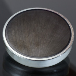 Magnetická čočka se stopkou pr. 16 x výška 4,5 mm s vnějším závitem M3, délka závitu 7 mm