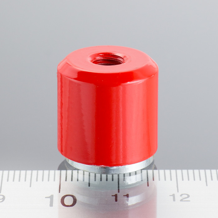 Magnetická čočka válcová pr. 17 x výška 16 mm s vnitřním závitem M6. délka závitu 5 mm