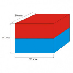 Neodymový magnet kvádr 20x20x20 N 80 °C, VMM4-N35