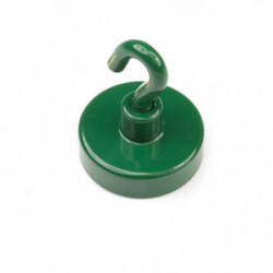 Magnetická čočka s hákem (magnetický háček) pr. 25 N zelená