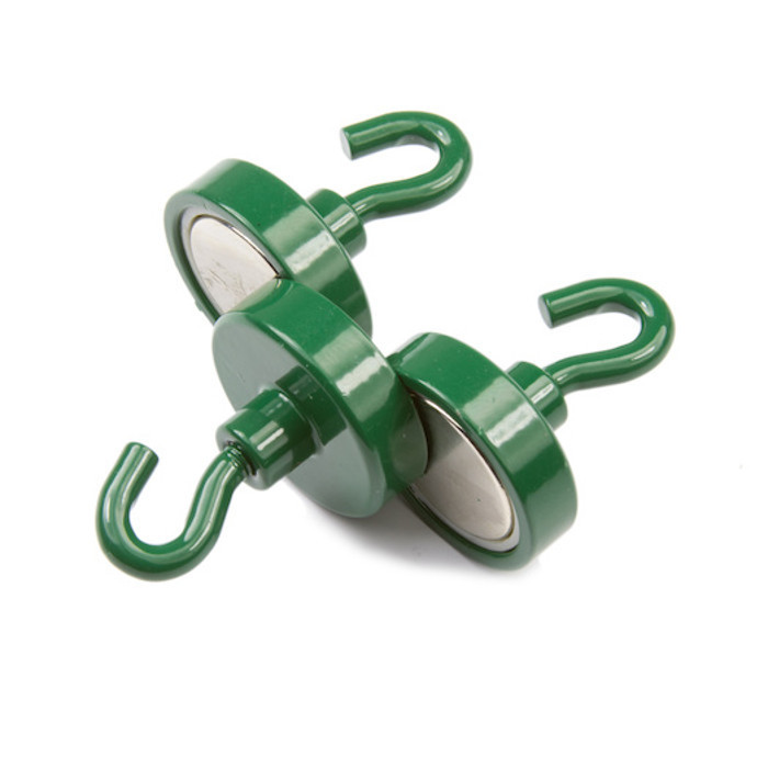 Magnetická čočka s hákem (magnetický háček) pr. 25 N zelená