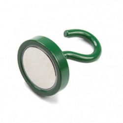 Magnetická čočka s hákem (magnetický háček) pr. 32 N zelená