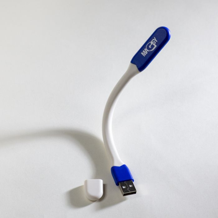 Ohebné LED světlo k notebooku s konektorem pro USB tmavě modrá