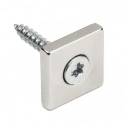 Neodymový magnet kvádr s dírou pro šroub se zápustnou hlavou 20 x 20 x 4 N 80 °C, VMM4-N35
