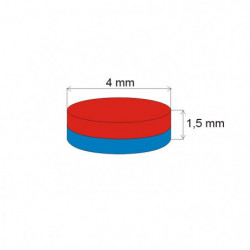 Neodymový magnet válec pr.4x1,5 N 80 °C, VMM7-N42
