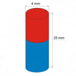Neodymový magnet válec pr.4x25 N 80 °C, VMM7-N42