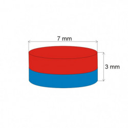 Neodymový magnet válec pr.7x3&nbsp_N 80 °C, VMM7-N42