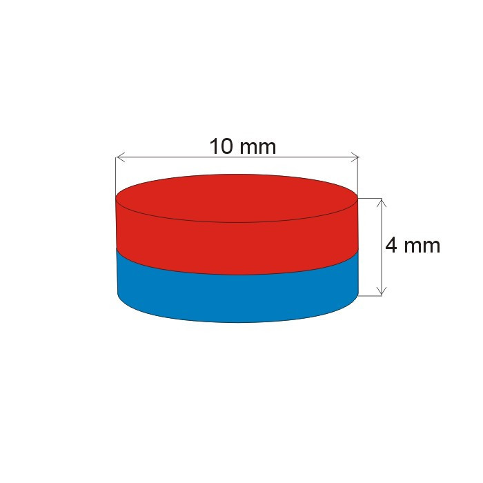 Neodymový magnet válec pr.10x4 N 200°C, VMM1EH-N25EH