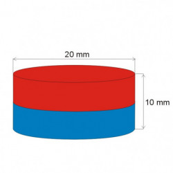 Neodymový magnet válec pr.20x10 N 80 °C, VMM7-N42