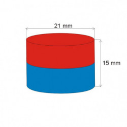 Neodymový magnet válec pr.21x15 N 80 °C, VMM4-N35