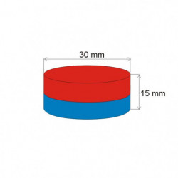 Neodymový magnet válec pr.30x15 N 80 °C, VMM7-N42