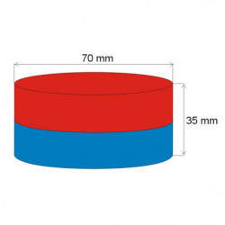 Neodymový magnet válec pr.70x35 N 80 °C, VMM8