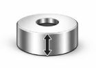 Neodymové válcové magnety s otvorem s výškou B 0–5 mm