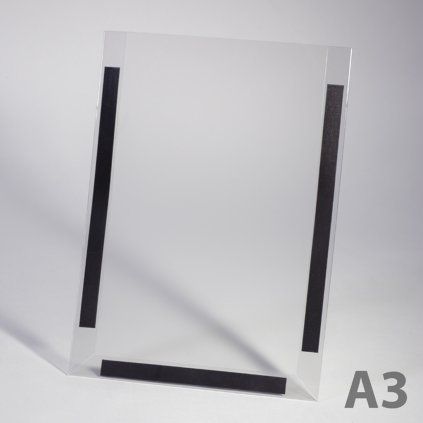 Ohýbaná magnetická kapsa formátu A3 s horní chlopní na dokumenty
