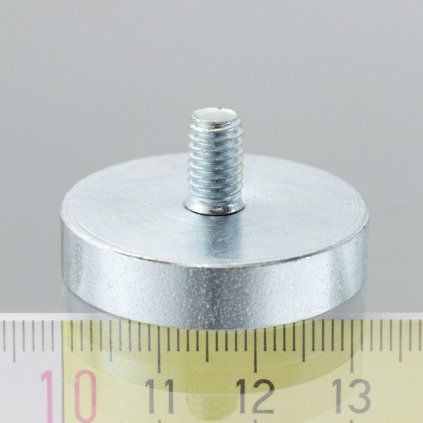 Magnetická čočka se stopkou průměr 32 mm s vnějším závitem M6