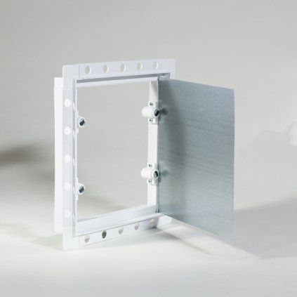 Magnetická revizní dvířka pod obklad o rozměru 200 × 200 mm