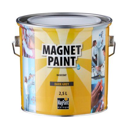 Magnetická barva v balení 2,5 litru pro vytvoření magnetické plochy v interiéru