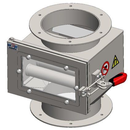 Výsuvný magnetický separátor MSV DN 150 s pěti neodymovými tyčemi