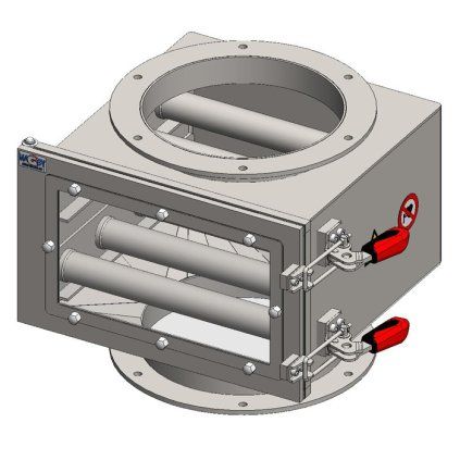Výsuvný magnetický separátor MSV DN 200 se sedmi magnetickými tyčemi