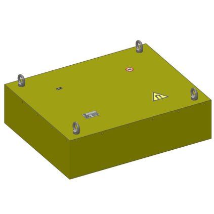 Feritová magnetická deska MD 835 × 667 × 227 mm nad pásový dopravník