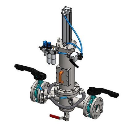 Průtokový magnetický separátor MF 80 SAC se sedmi magnetickými trubicemi